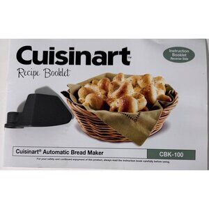 Cuisinart CBK-100 Bread Maker Replacement Paddle Instruction manual recipe book